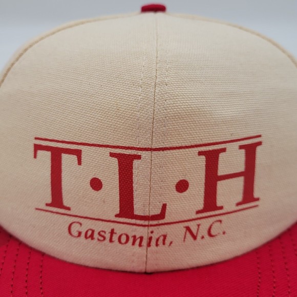 Vintage TLH Gastonia NC Adjustable Snapback Trucker Hat Made In USA Distressed - Picture 6 of 13